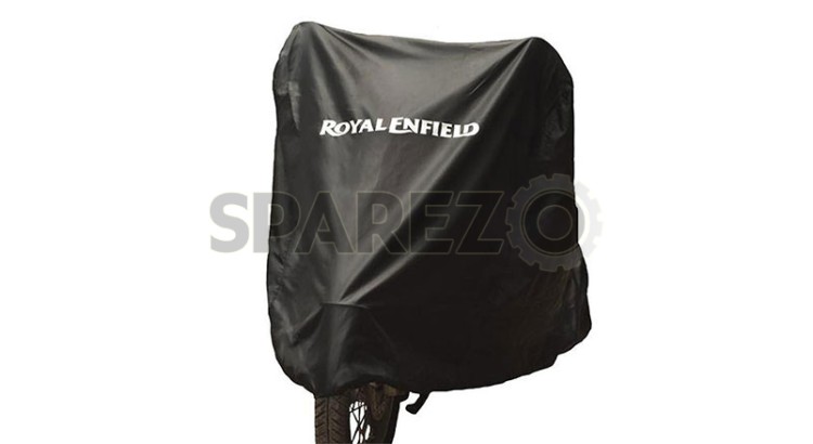 Genuine Royal Enfield Water Resistant Bike Cover Black - SPAREZO